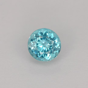 Apatita azul natural 0,63ct, corte redondo, VS-SI
