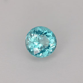 Apatita azul natural 0,63ct, corte redondo, VS-SI