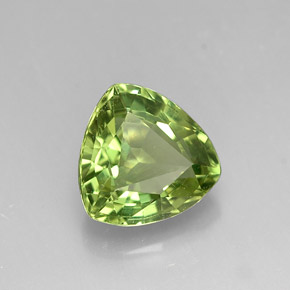 Apatita verde natural 1,30ct, trillion, VVS-VS