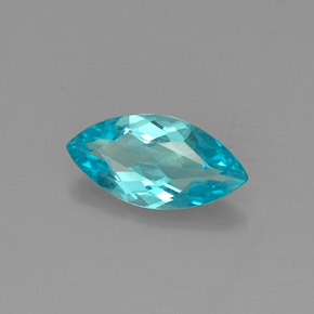 Apatita azul natural 0,79ct, marquise, VS
