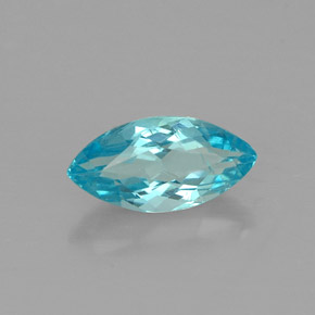 Apatita azul natural 0,65ct, marquise, VS