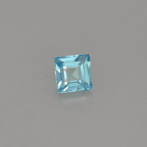 Apatita azul natural 0,41ct, quadrado, VS