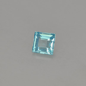 Apatita azul natural 0,41ct, quadrado, VS