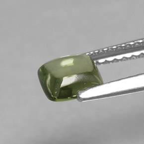 Apatita verde natural 0,72ct, baguete, transparente