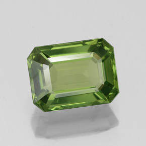 Apatita verde natural 1,73ct, corte esmeralda, VS