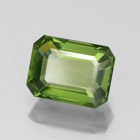 Apatita verde natural 1,73ct, corte esmeralda, VS