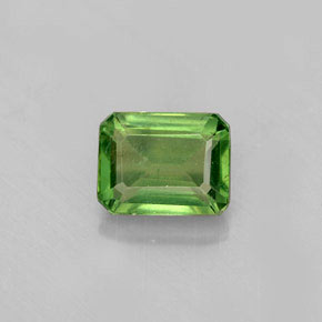 Apatita verde natural 1,58ct, corte esmeralda, VS
