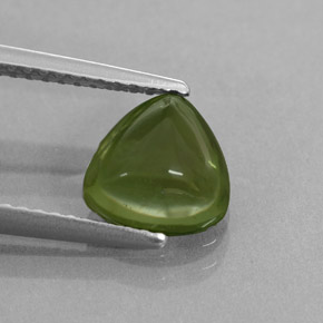 Apatita verde natural 1,77ct, trillion, transparente