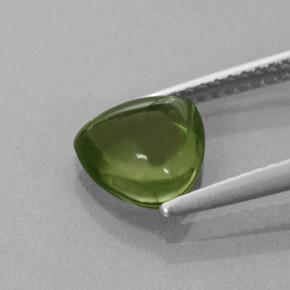 Apatita verde natural 1,77ct, trillion, transparente