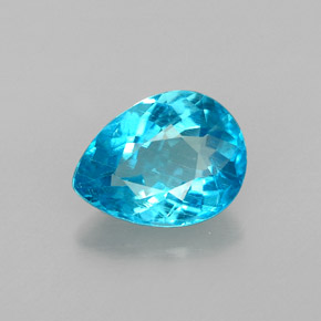 Apatita azul natural 1,82ct, formato de pêra, VS
