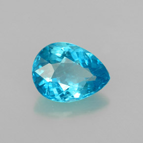 Apatita azul natural 1,82ct, formato de pêra, VS