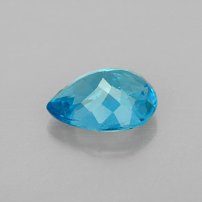 Apatita azul natural 1,82ct, formato de pêra, VS