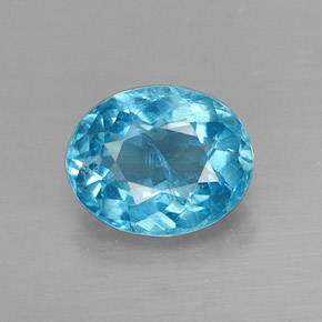 Apatita azul natural 1,56ct, corte oval, SI