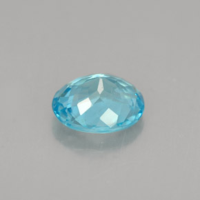 Apatita azul natural 1,02ct, corte oval, VS
