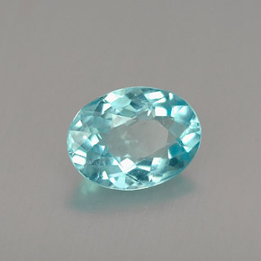 Apatita azul natural 0,94ct, corte oval, VS