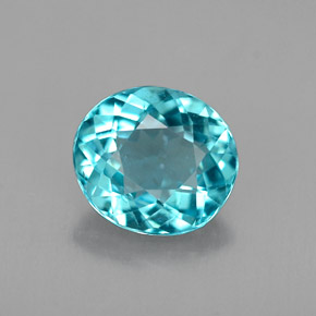 Apatita Azul claro Natural 1.04ct, Corte Oval, VS