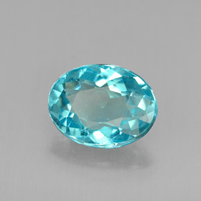 Apatita azul natural 1,20ct, corte oval, VS