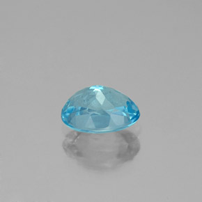 Apatita azul natural 0,96ct, corte oval, VS