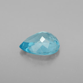 Apatita azul natural 1,61ct, formato de pêra, VS