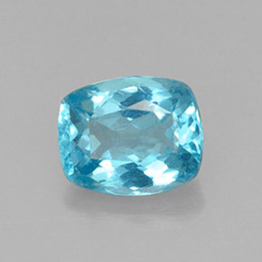 Apatita azul natural 1,16ct, almofada cortada, VS