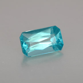 Apatita azul natural 1,50ct, corte esmeralda, VS