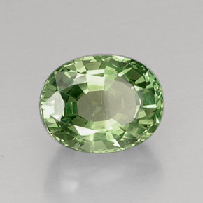 Apatita verde natural 7,67ct, corte oval, VVS-VS