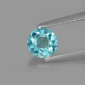 Apatita Azul claro Natural 0.63ct, Corte Redondo, VVS-VS