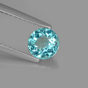 Apatita Azul claro Natural 0.63ct, Corte Redondo, VVS-VS
