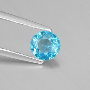 Apatita Azul claro Natural 0.65ct, Corte Redondo, VS