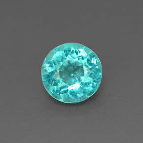 Apatita azul natural 0,89ct, corte redondo, VS