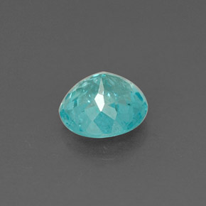 Apatita azul natural 0,89ct, corte redondo, VS