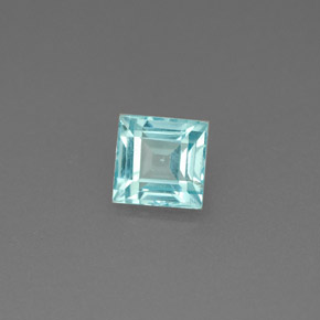Apatita azul claro natural 0,59ct, quadrado, VVS-VS