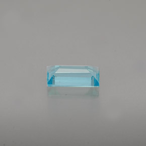 Apatita azul natural 0,60ct, baguete, VVS-VS