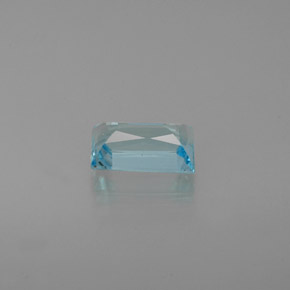 Apatita azul natural 0,76ct, baguete, VS