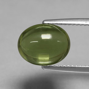 Apatita verde natural 4,77ct, corte oval, transparente