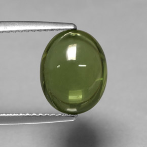 Apatita verde natural 4,77ct, corte oval, transparente