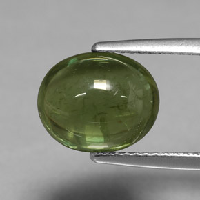 Apatita verde natural 4,46ct, corte oval, transparente