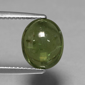 Apatita verde natural 4,46ct, corte oval, transparente