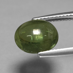 Apatita verde natural 4,46ct, corte oval, transparente