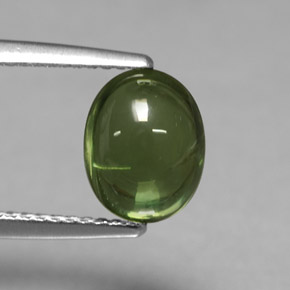 Apatita verde natural 3,07ct, corte oval, transparente