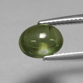 Apatita verde natural 3,07ct, corte oval, transparente