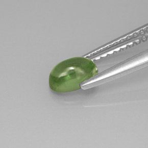 Apatita verde natural 0,63ct, corte oval, transparente