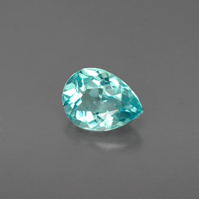 Apatita azul natural 0,73ct, formato de pêra, VS