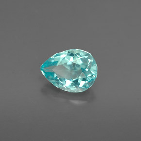 Apatita azul natural 0,73ct, formato de pêra, VS