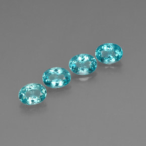 Pedras preciosas de apatita azul natural de  ct, corte oval, VVS-VS
