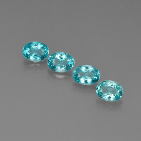 Pedras preciosas de apatita azul natural de  ct, corte oval, VVS-VS