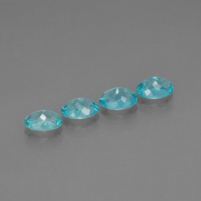Pedras preciosas de apatita azul natural de  ct, corte oval, VVS-VS