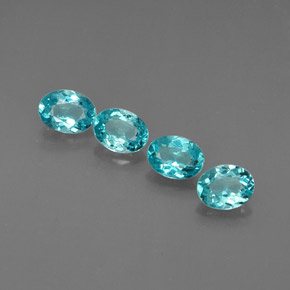 Pedras preciosas de apatita azul natural de  ct, corte oval, VVS-VS