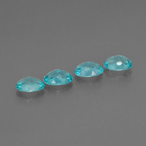 Pedras preciosas de apatita azul natural de  ct, corte oval, VVS-VS