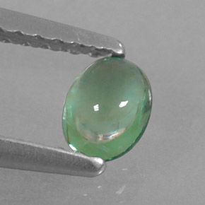 Apatita verde natural 0,33ct, corte oval, transparente